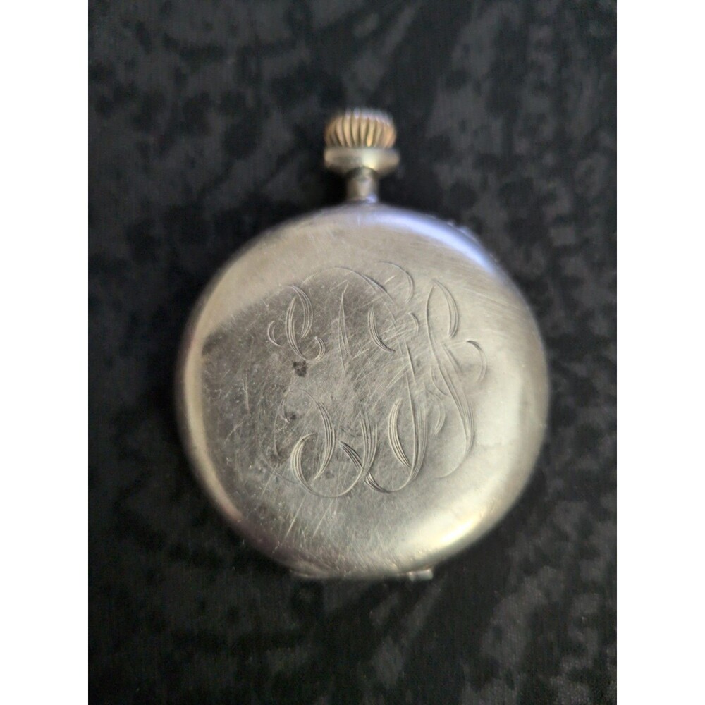 Antique Illinois W.C.Co. Elgin Sterling Silver Pocket Watch Case (No Watch)